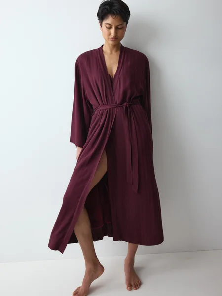 Amourette Jacquard Long Robe